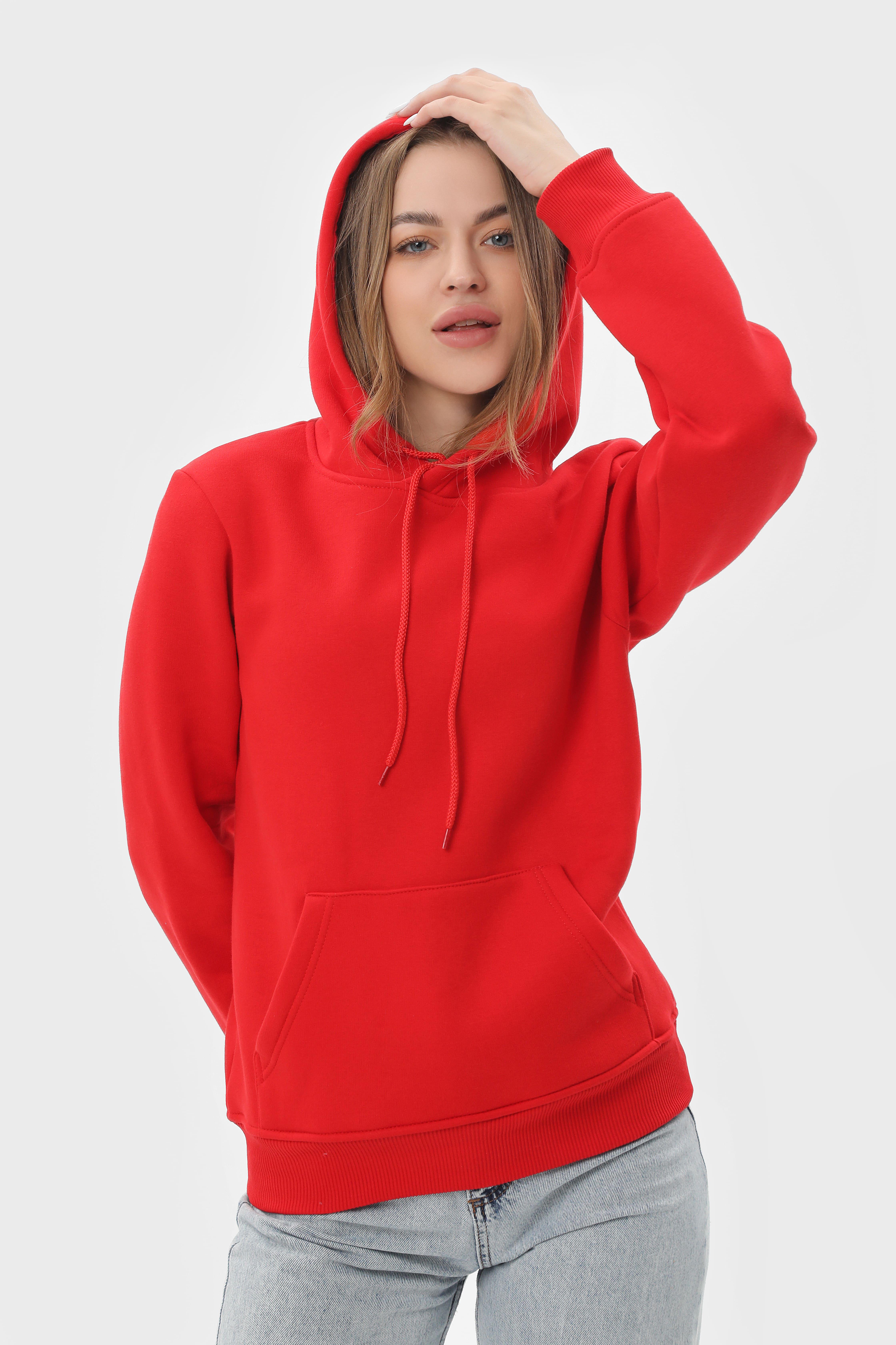 Худі утеплений RAY BASIC U0401 UNISEX XS Червоний - фото 7