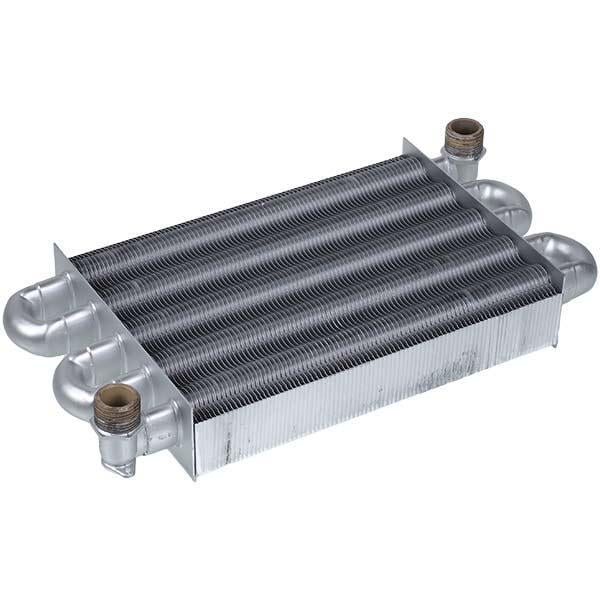 Теплообменник медный 7825510 для газового котла Viessmann Vitopend 100 WH1B/WH1D 24 кВт 260x180 мм (00000050906)