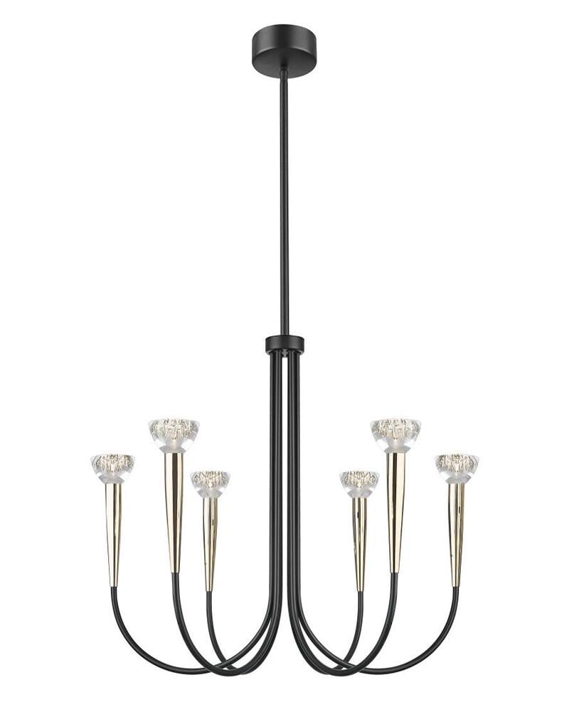 Люстра Zuma Line P0603-06F-SDB1 Boston LED 6x5W 3000K 3300Lm IP20 Золотой (36026005)