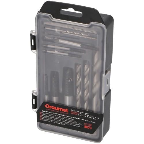 Набор экстракторов для выкручивания сорванных болтов и сверл HSS DRAUMET 12 пр. (8073)