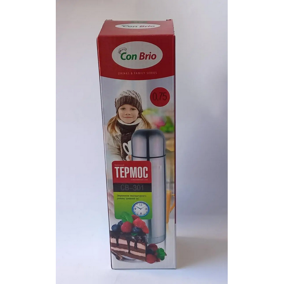 Термос из нержавеющей стали Con Brio 750 мл (CB-301) - фото 4 Термос из нержавеющей стали Con Brio 750 мл (CB-301) - фото 4