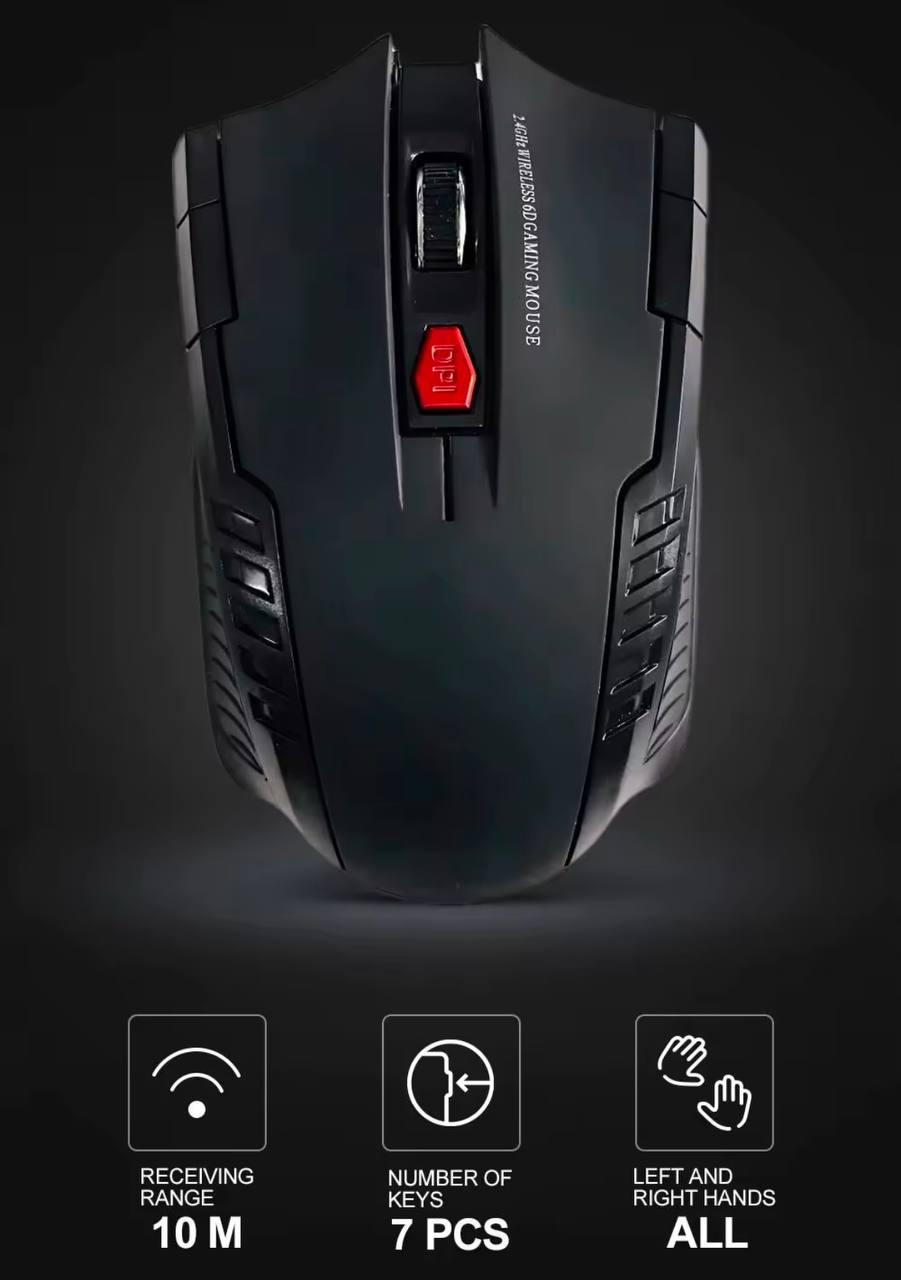 Мышь беспроводная usb 2,4 ГГц Black - фото 6