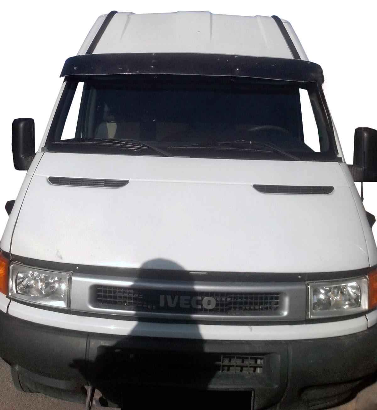 Козырек на лобовое стекло V1 Digital Designs для Iveco Daily 1999-2006 гг. полистирол Черный