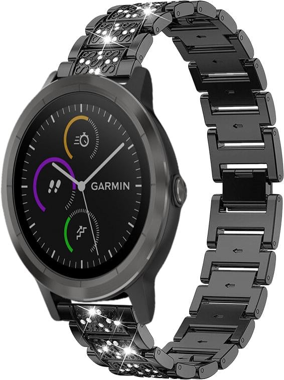 Браслет металлический Glam для Garmin Vivoactive 3 Black (32785-2B)
