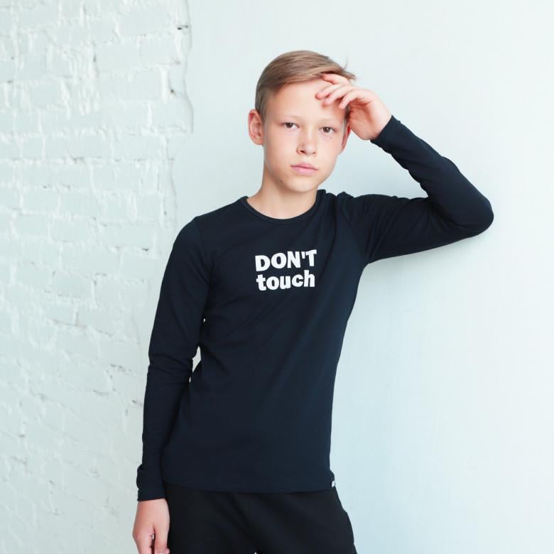 Лонгслів підлітковий для хлопчика GBI TEENS Don't touch 164 см Сірий (13752)