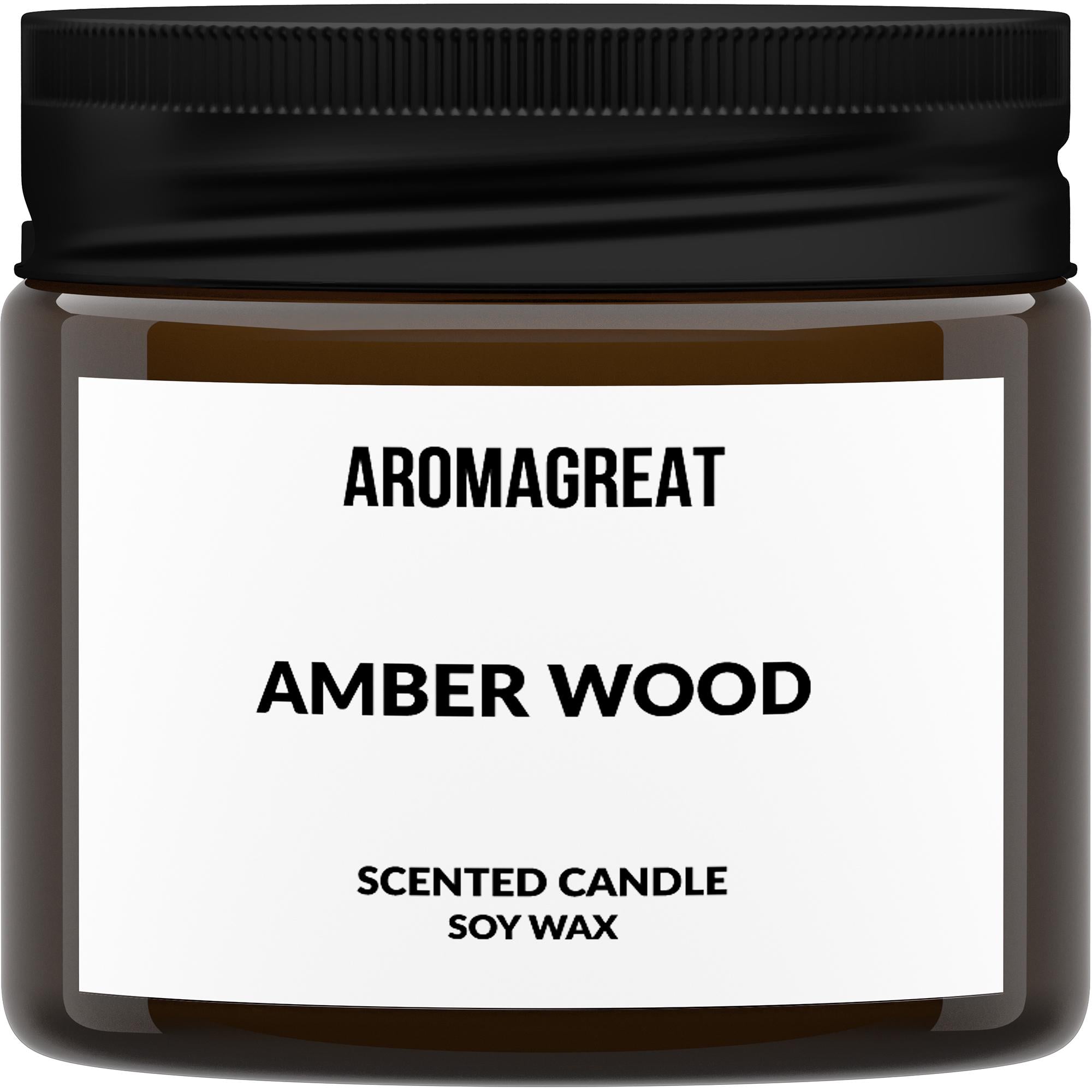 Свеча ароматическая из соевого воска Amber Wood 50 г