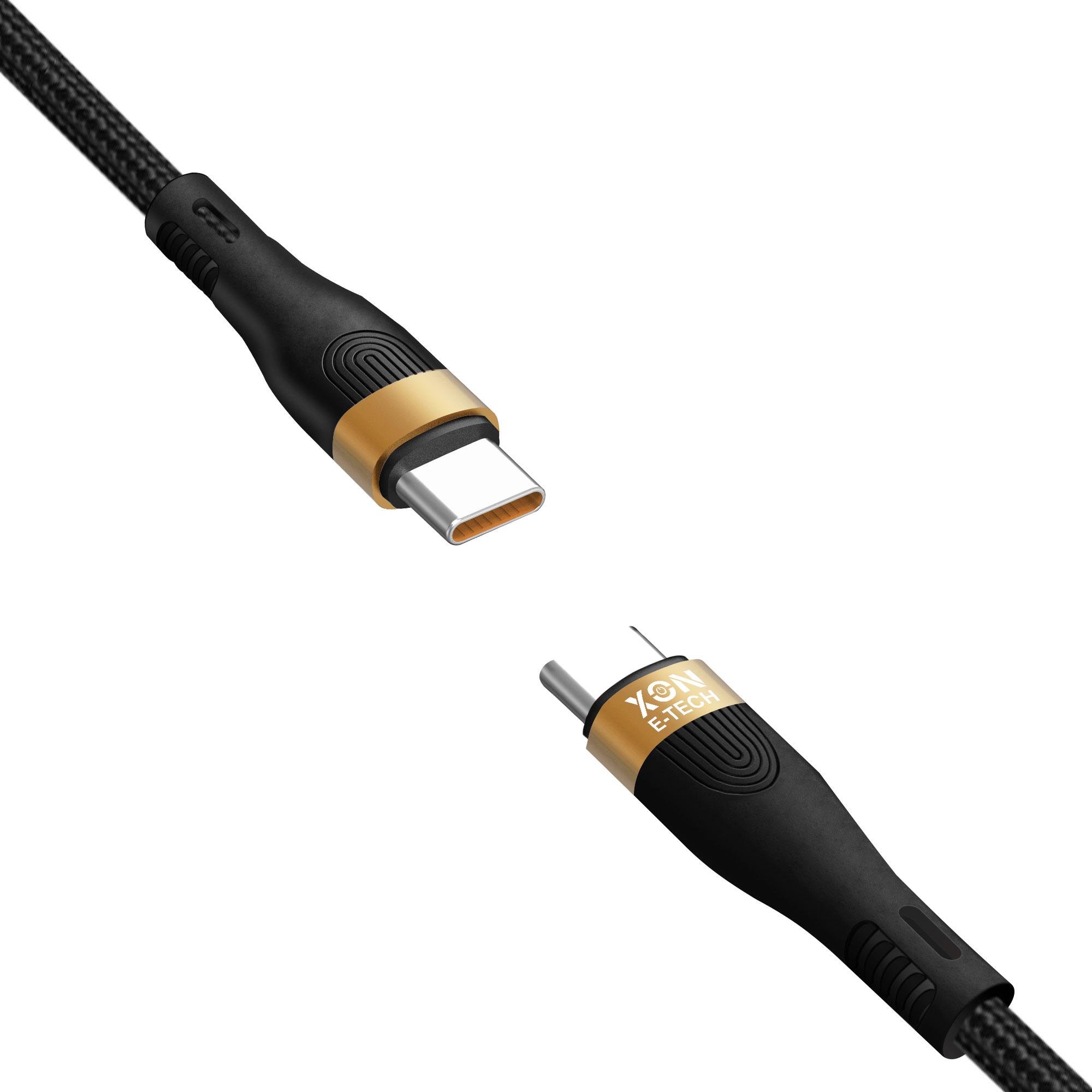 Кабель XON SmartCable MaxCharge Type-C - Type-C PD 100 Вт 1 м Чорний (SC302C1W2B 609) - фото 3