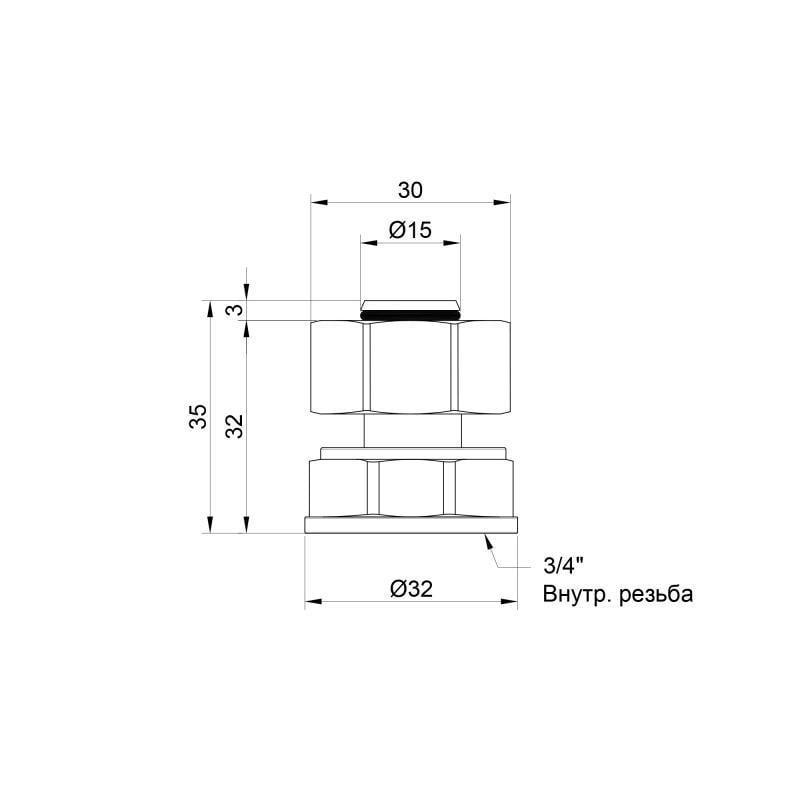 Перехідник обтискний SD Plus 20х3/4" ВР (SD153W2020) - фото 2 Перехідник обтискний SD Plus 20х3/4" ВР (SD153W2020) - фото 2