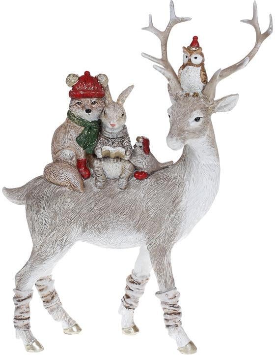 Статуэтка декоративная Лесные Жители 25 см Светло-серый Статуэтка декоративная Лесные Жители 25 см Светло-серый