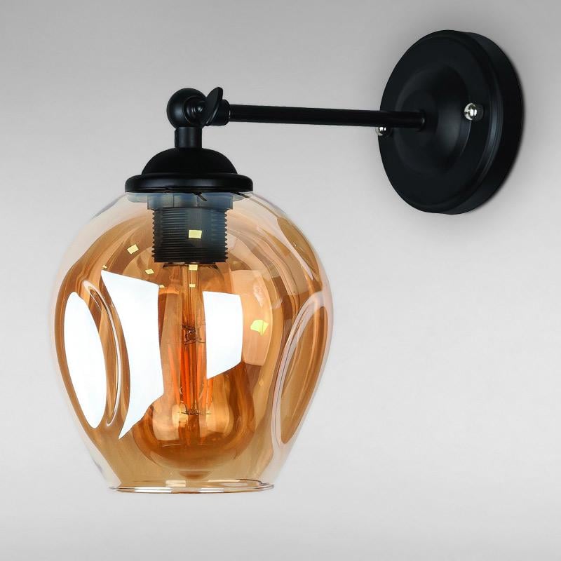 Настенный светильник LS-18142-1 Черный/Коричневый