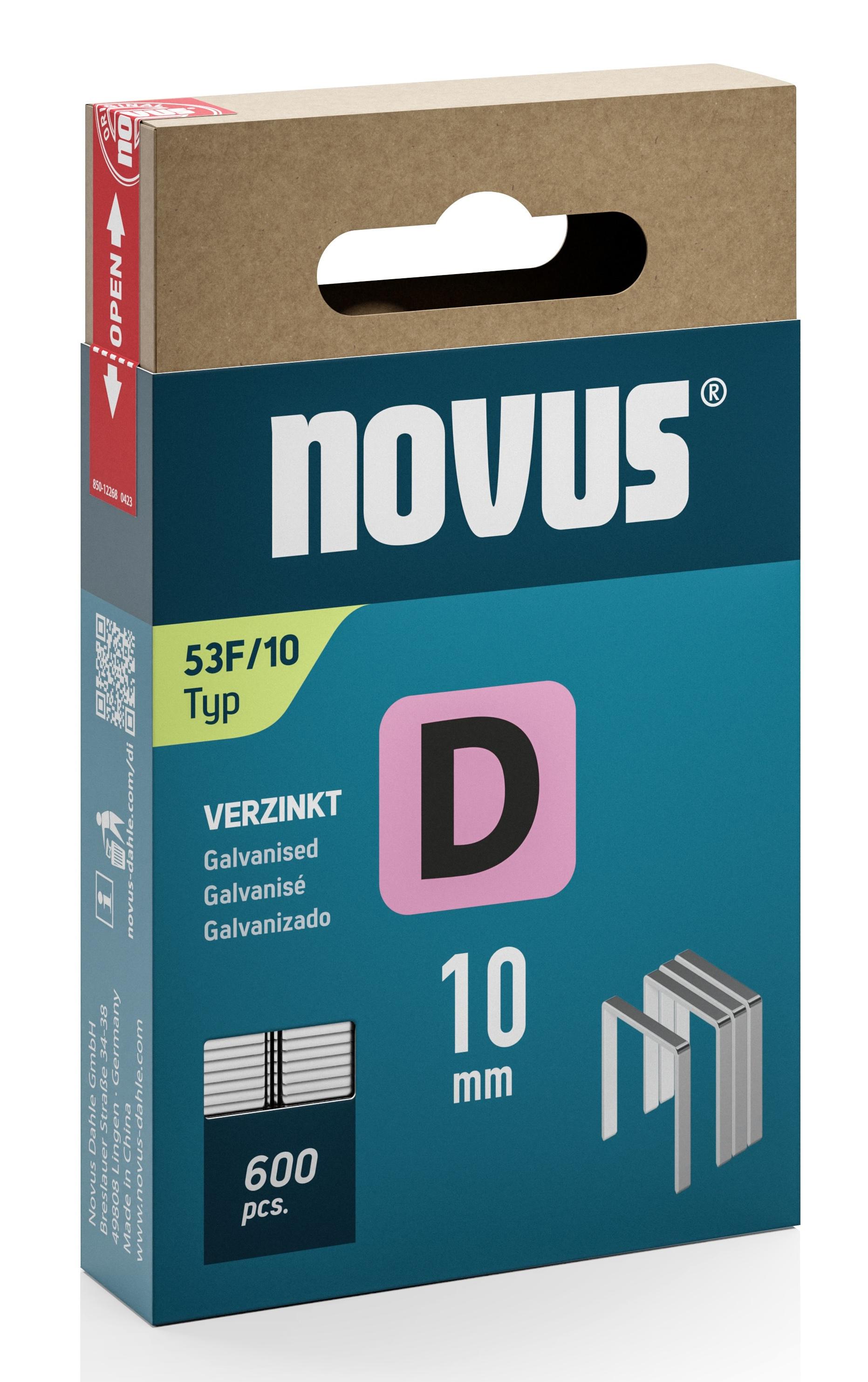 Скоби плоскі Novus для будівельного степлера D тип 53F 10 мм (042-0790)