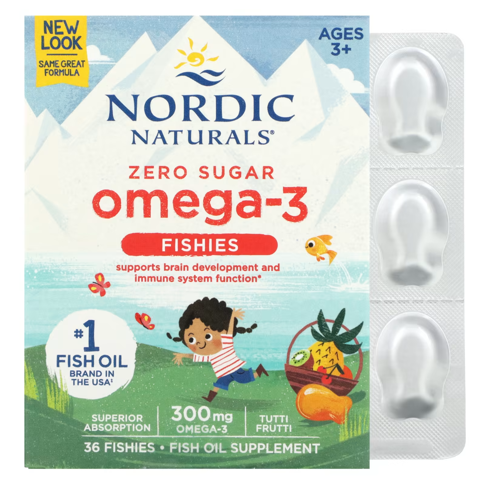Кислоты Nordic Naturals Nordic Omega-3 Fishies для детей 300 мг 36 таблеток (NOR-31130) Кислоты Nordic Naturals Nordic Omega-3 Fishies для детей 300 мг 36 таблеток (NOR-31130)
