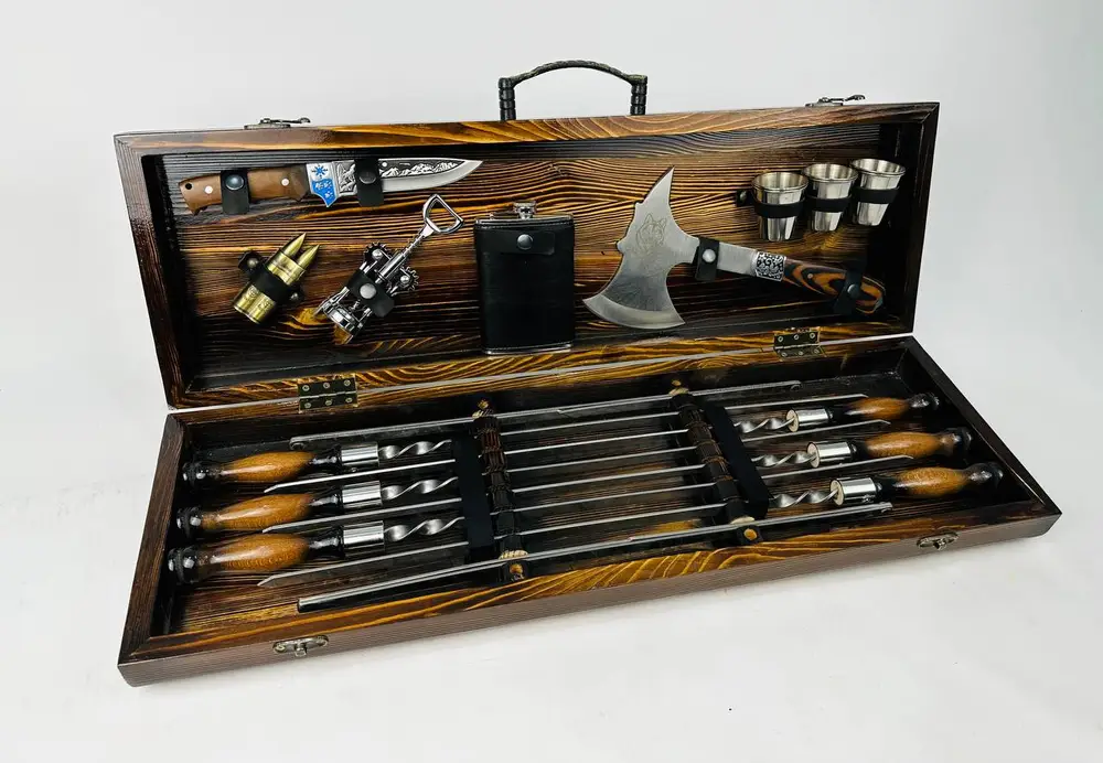 Набор шампуров в кейсе Lux Happy Days Волк (9573112)