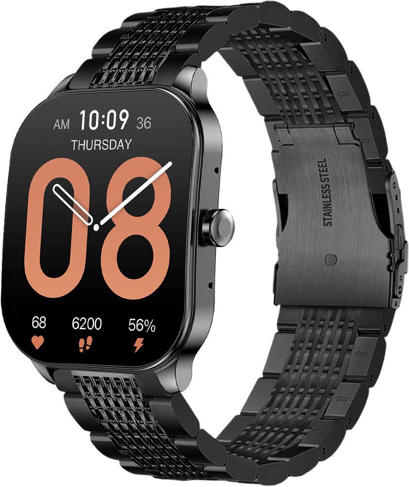 Ремешок металлический Gripix для Amazfit Pop 3S/3R Black (42047-2B)