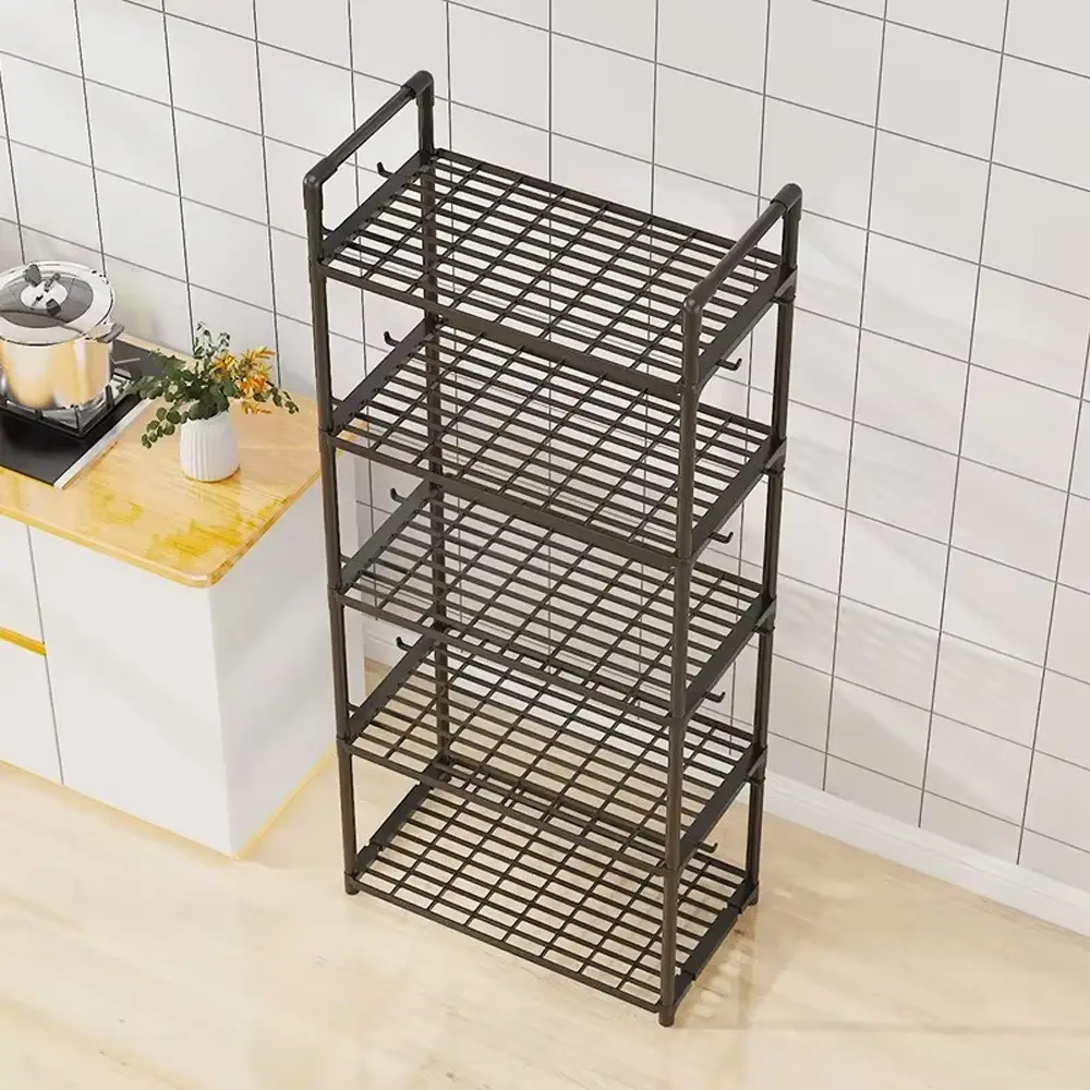 Кухонна полиця підлогова на 5 ярусів 50,5х147х27 см (27415532) - фото 6