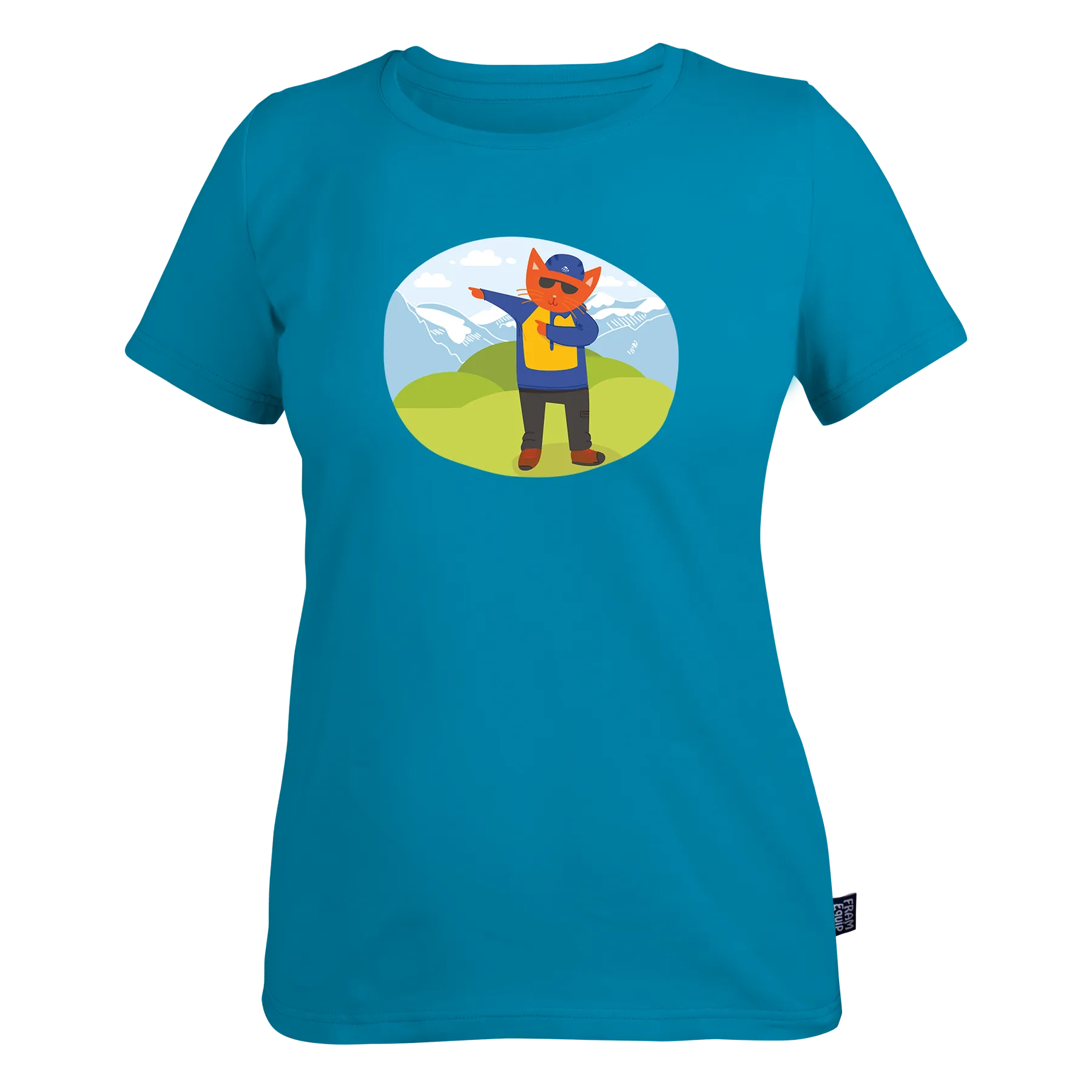 Футболка жіноча Кіт керівник L Синій