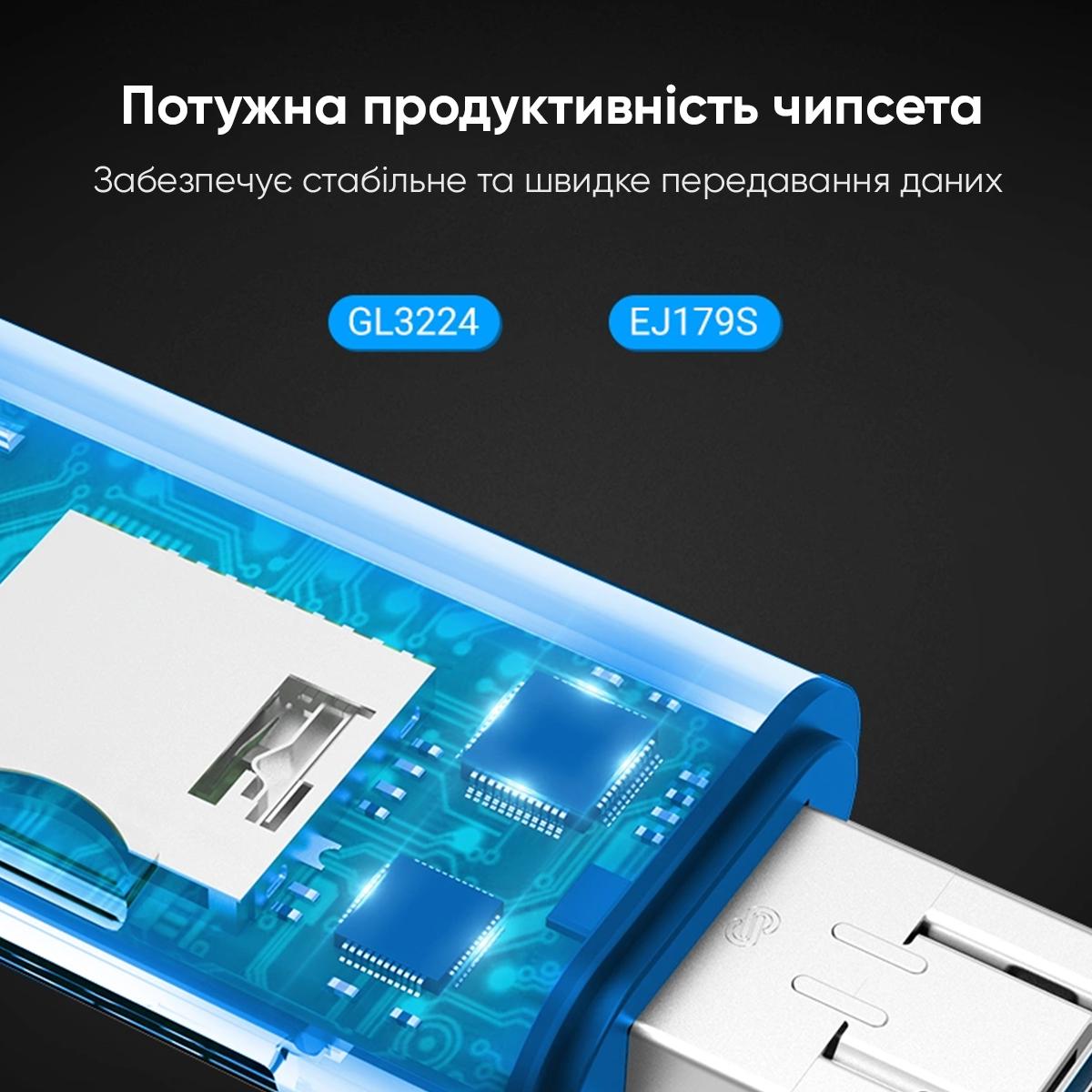 Кардридер Vention USB3.0 Multi-function Card Reader Gray Metal Type (CCHH0) - фото 11