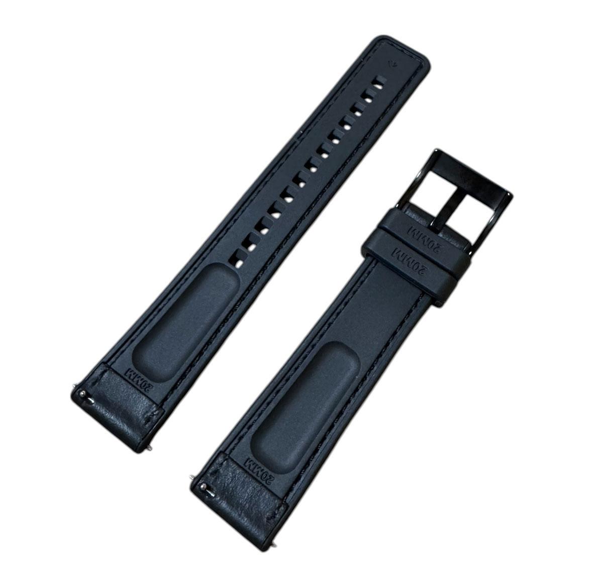 Ремешок Primolux Leather Silicone для часов Samsung Galaxy Watch Active/Active 2 Black (2700012928) - фото 2 Ремешок Primolux Leather Silicone для часов Samsung Galaxy Watch Active/Active 2 Black (2700012928) - фото 2