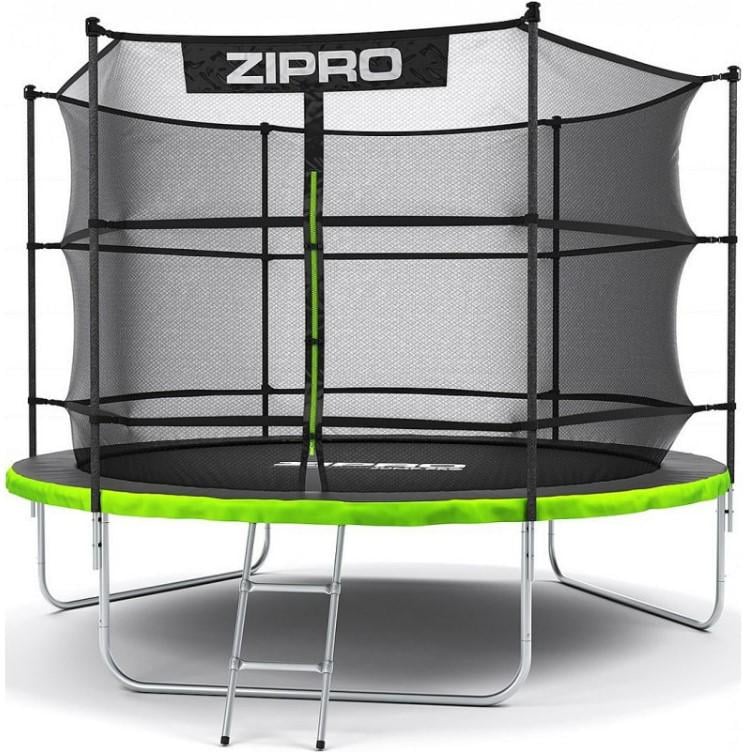Батут с внутренней сеткой Zipro Jump Pro 10 футов 312 см Черно-зеленый (5902659840677)