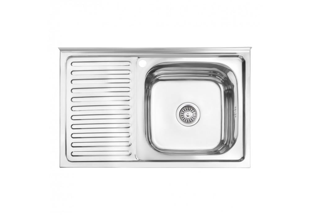 Кухонная мойка Lidz 5080-R 0,8 мм Polish (LIDZ5080RPOL06)