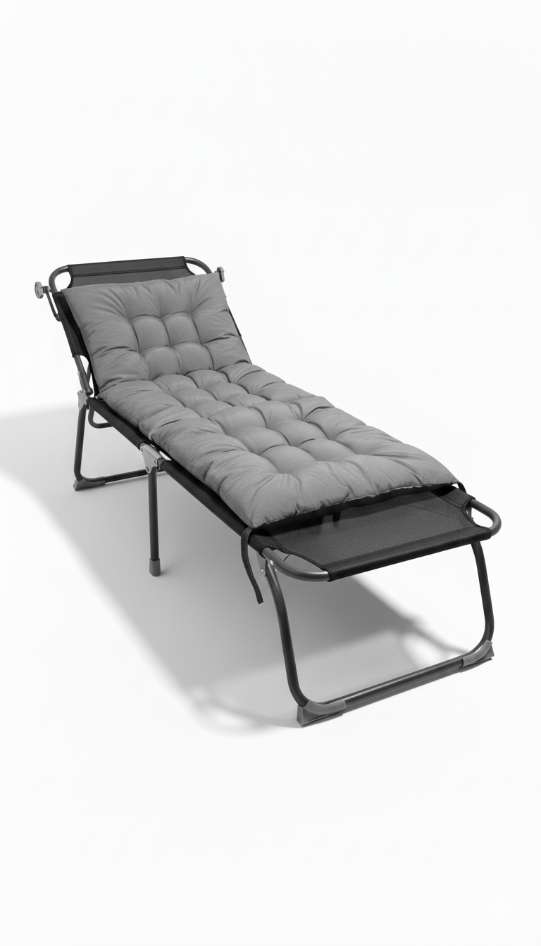 Лежак ZRL007 Черный (29702336) - фото 4