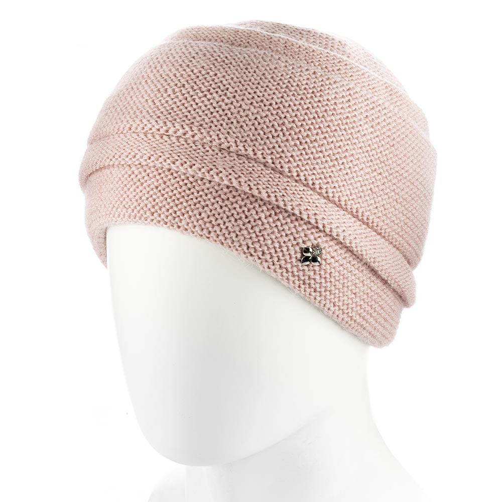 Шапка женская шерстяная Zolly ZH256 р. 57-58 Светлый пудровый