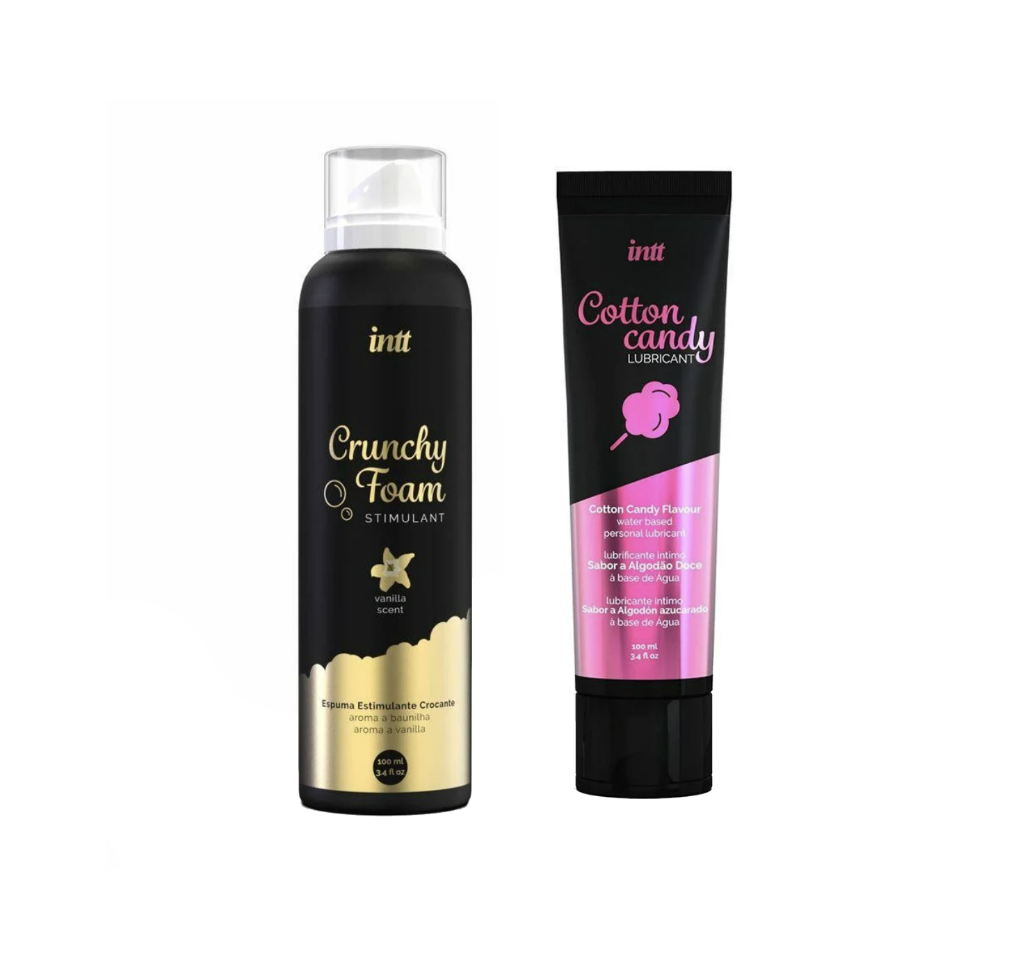 Пена массажная Intt Crunchy Foam Vanilla 150 мл и смазка Cotton Candy 100 мл Пена массажная Intt Crunchy Foam Vanilla 150 мл и смазка Cotton Candy 100 мл