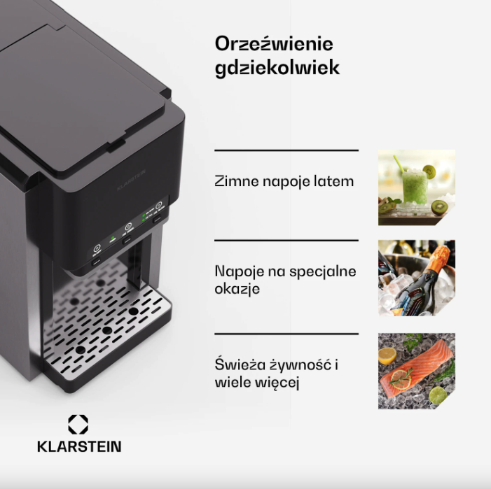 Льодогенератор KLARSTEIN ArcticBlend 3в1 до 12 кубиків за цикл/корпус із нержавіючої сталі (10046191) - фото 3 Льодогенератор KLARSTEIN ArcticBlend 3в1 до 12 кубиків за цикл/корпус із нержавіючої сталі (10046191) - фото 3