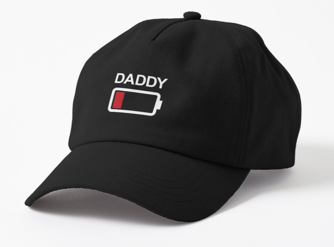 Кепка унисекс Malfini с принтом "Daddy" Черный (ПАПА6К1)