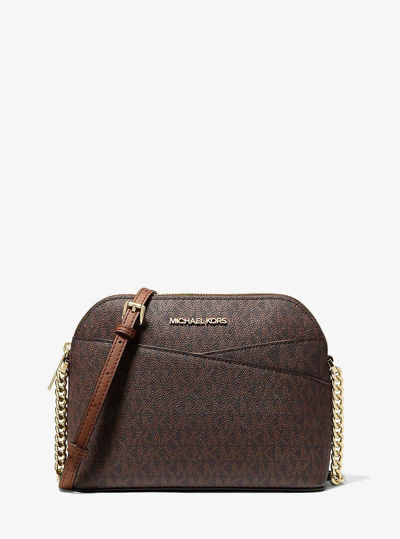 Жіноча сумка Michael Kors Jet Set Travel Medium Logo Dome Crossbody Bag 35F1GTVC6B Brown (38427335)