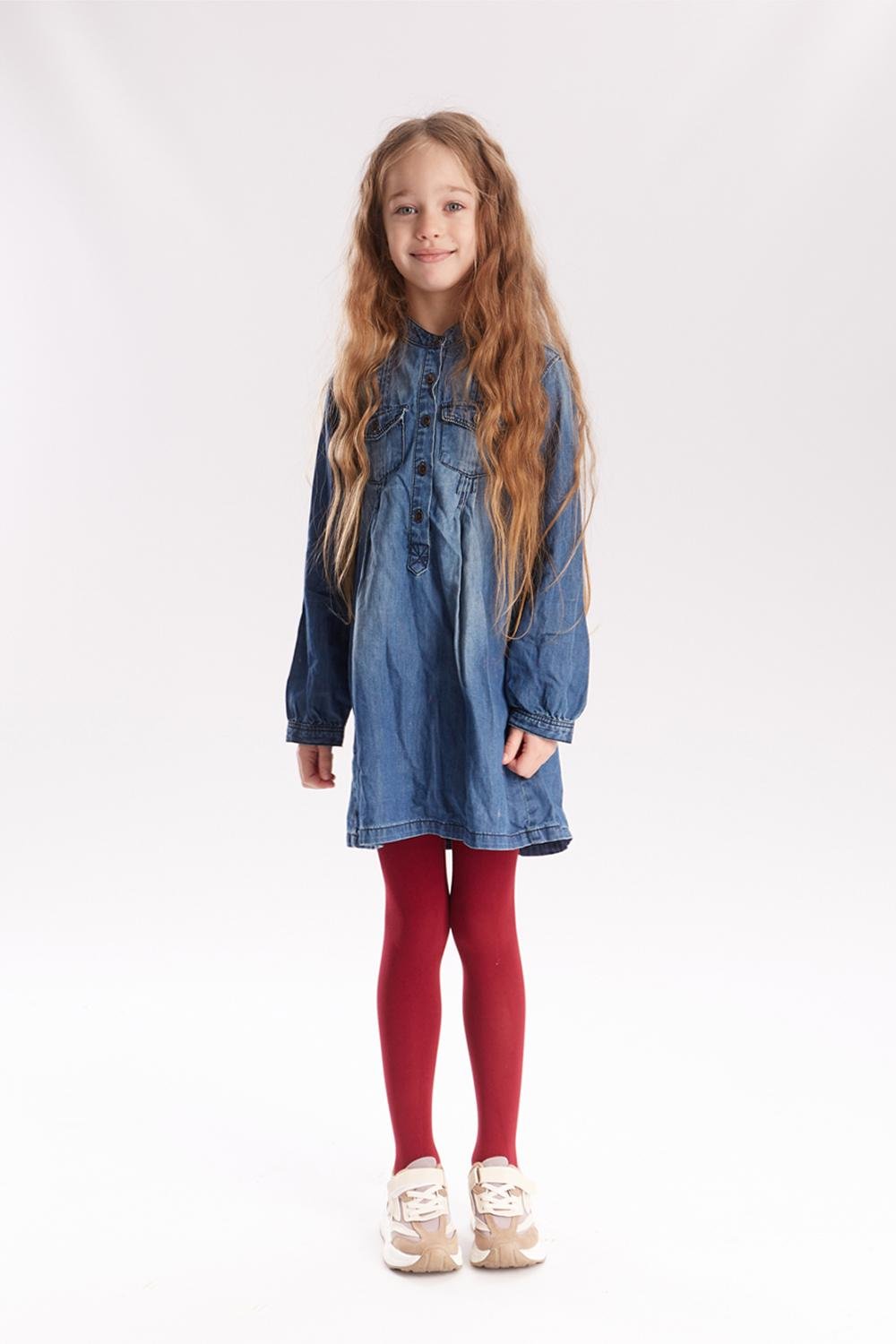 Колготки дитячі з мікрофібри Giulia BETTY 80 116/122 см Red-granato (4820040178585)