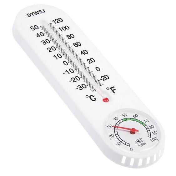 Термометр-гігрометр подовжений Білий (5754)