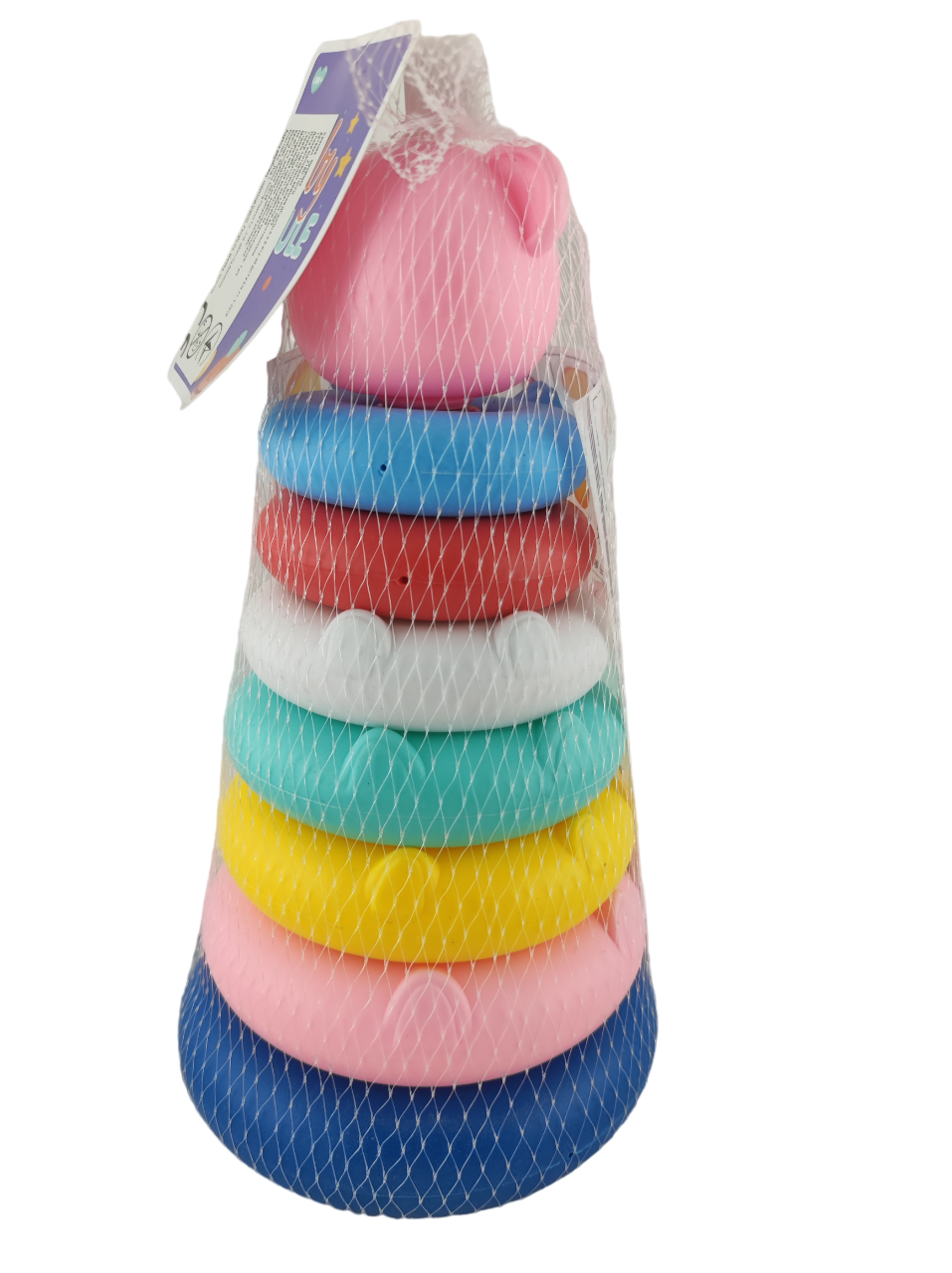 Детская игрушка Пирамидка с наклейками 22 см (000041)