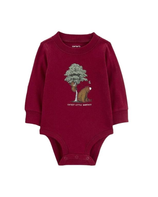Боди детское для мальчика Carter's 81-86 см Вишневый (250122044C)