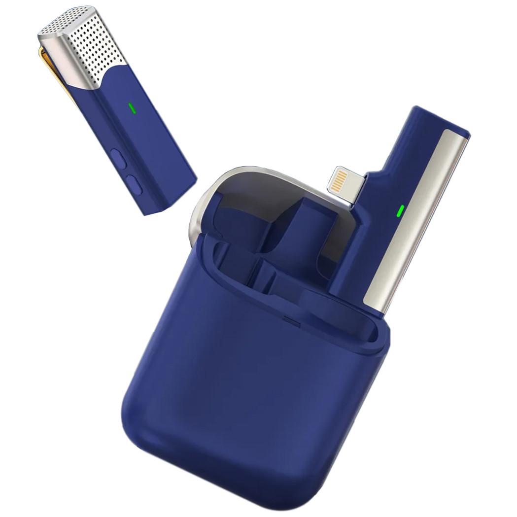 Микрофон петличный беспроводной Savetek P35 с Lightning с зарядным кейсом для iPhone/iPad/Macbook 2,4 ГГц - фото 2