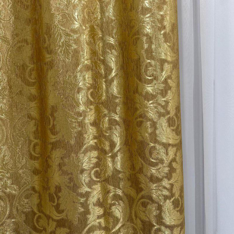 Шторы Севилья жаккардовые 1,5х2,7 м 2 шт. Золотой - фото 6 Шторы Севилья жаккардовые 1,5х2,7 м 2 шт. Золотой - фото 6