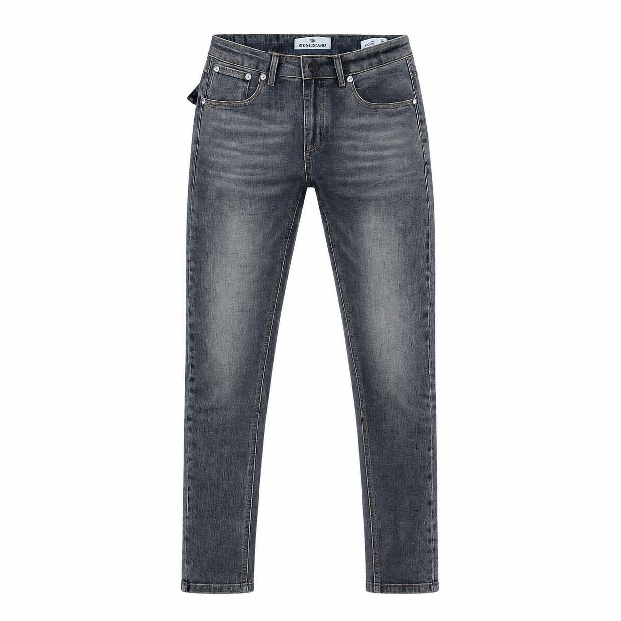 Джинсы мужские в стиле Stone Island Ghost Piece Tank Shield Denim Jeans L Серый (SI16001.5L)
