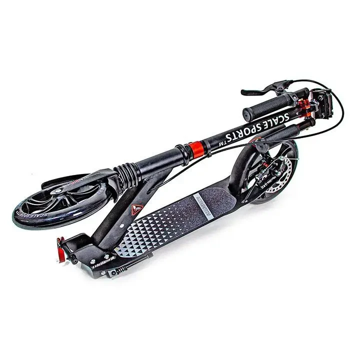 Самокат металевий Scale Sports SS-12 з дисковим гальмом і LED-ліхтарем (2489476388) - фото 4 Самокат металевий Scale Sports SS-12 з дисковим гальмом і LED-ліхтарем (2489476388) - фото 4