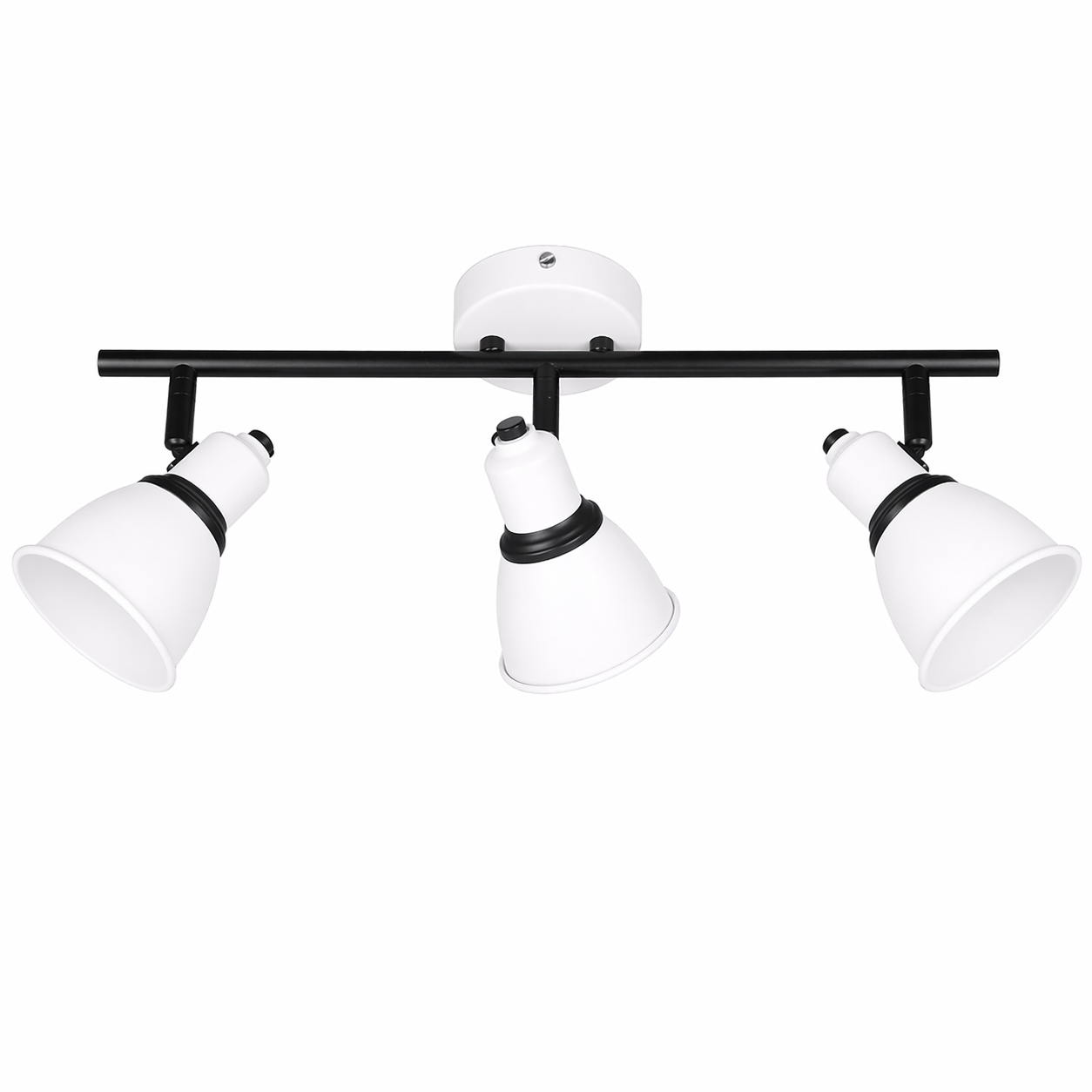 Светильник поворотный на 3 лампы белый с черным на сменную лампу E14 Sneha (99761851544/3)