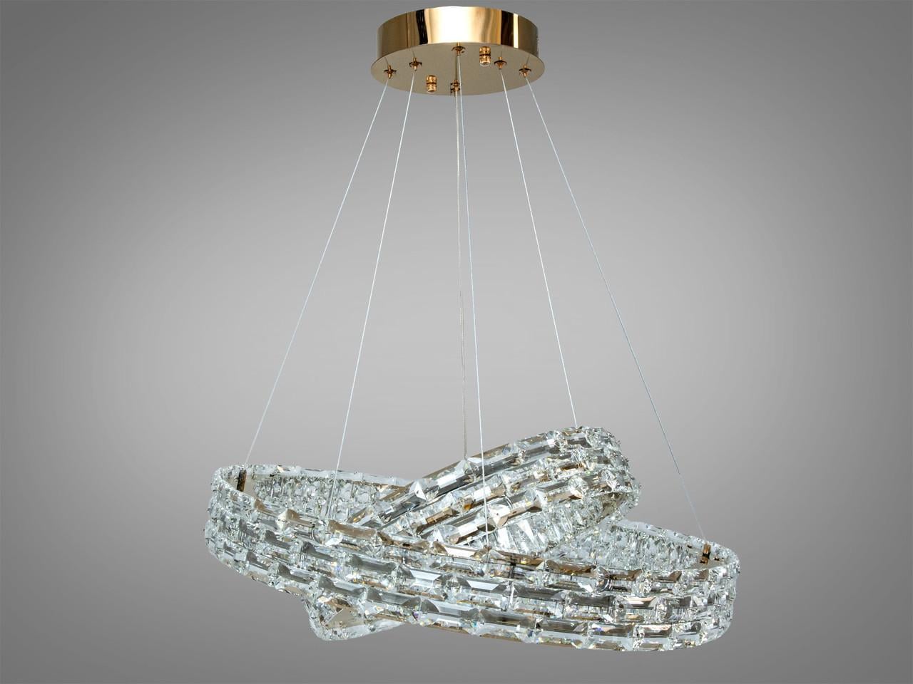 Люстра подвесная для гостиной Diasha 7896/600+400S-gold 54Вт пульт Золотой (2950852192) Люстра подвесная для гостиной Diasha 7896/600+400S-gold 54Вт пульт Золотой (2950852192)