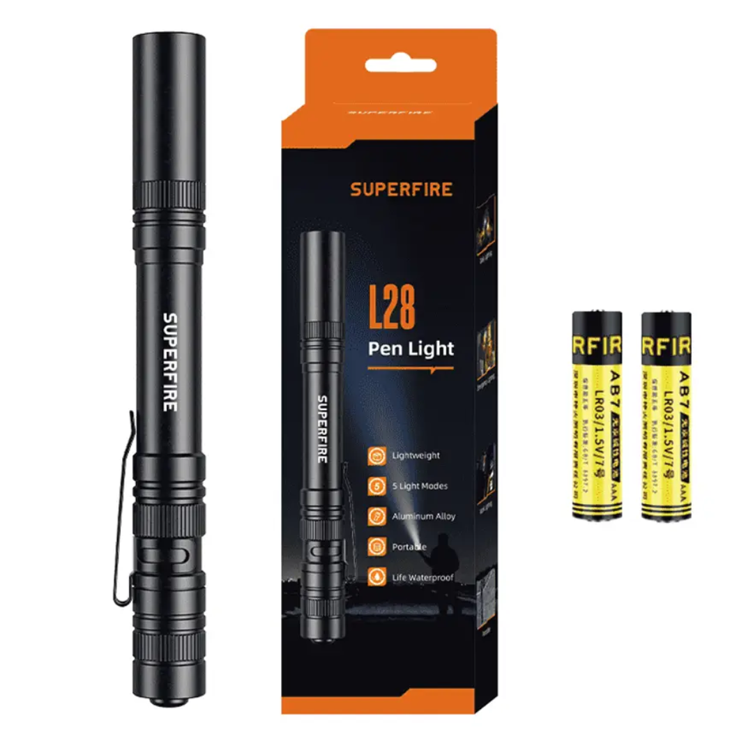 Фонарик SuperFire L28 на батарейках с металлическим корпусом (2833256286)