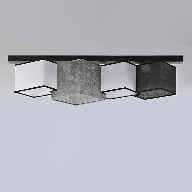 Люстра Light House NM-H14676/4D BK+MIX E27 TK на 4 лампи Чорний