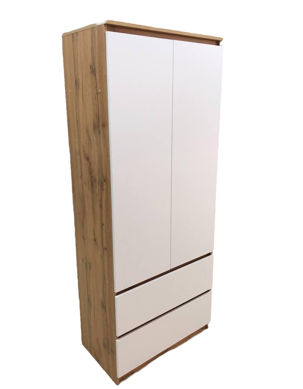 Шафа Кватро 2/2 з висувним вішаком 800х1990х470 мм Дуб аппалачі/Німфеа альба - фото 6