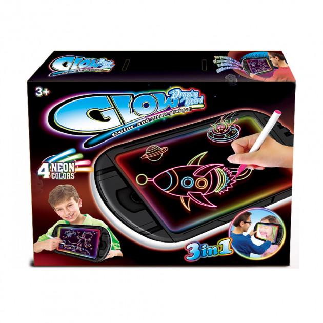 Набір для творчості YiMA TOYS Glow Drawing Board 3D дошка для малювання Ракета 3в1 (SUN2850)