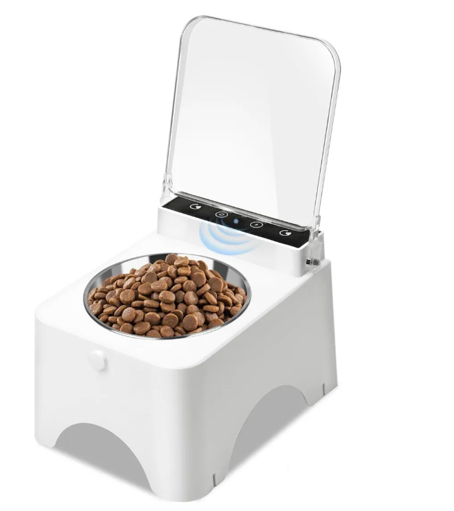 Годівниця автоматична PICKFUN для котів з інфрачервоним датчиком, 300мл, Білий