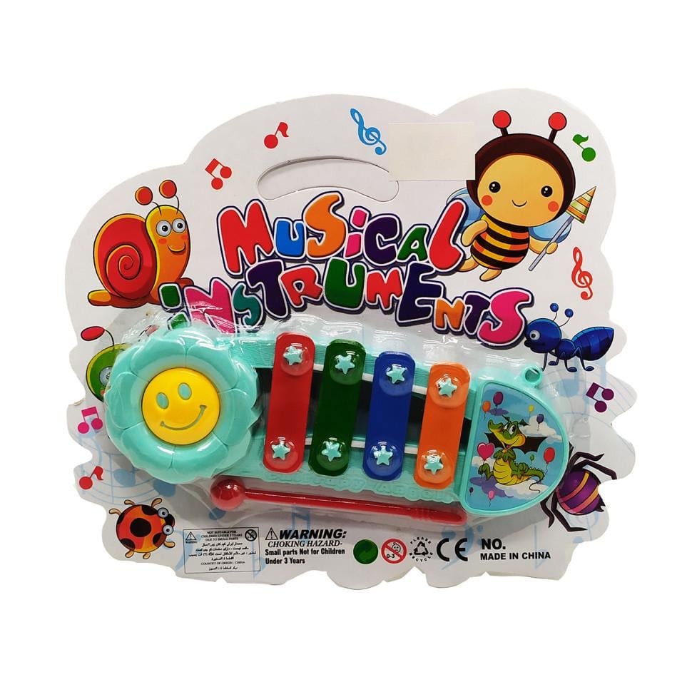 Музична іграшка Ксилофон Bambi Y9093 16 см Бірюзовий (RLT29000s37777)