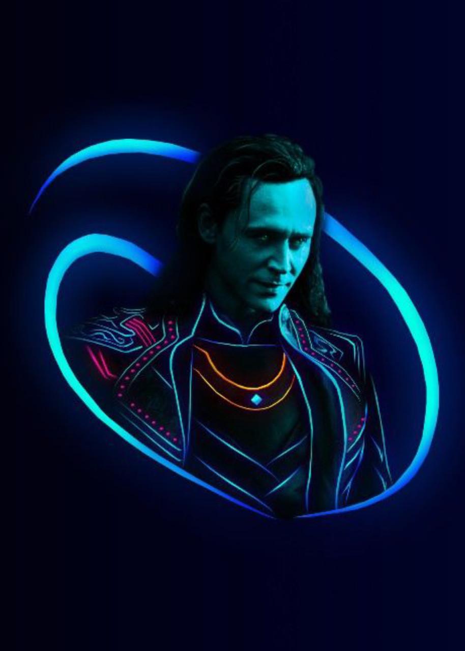 Картина постер Gee! Loki Локи неон 40х60 см LK.09.026