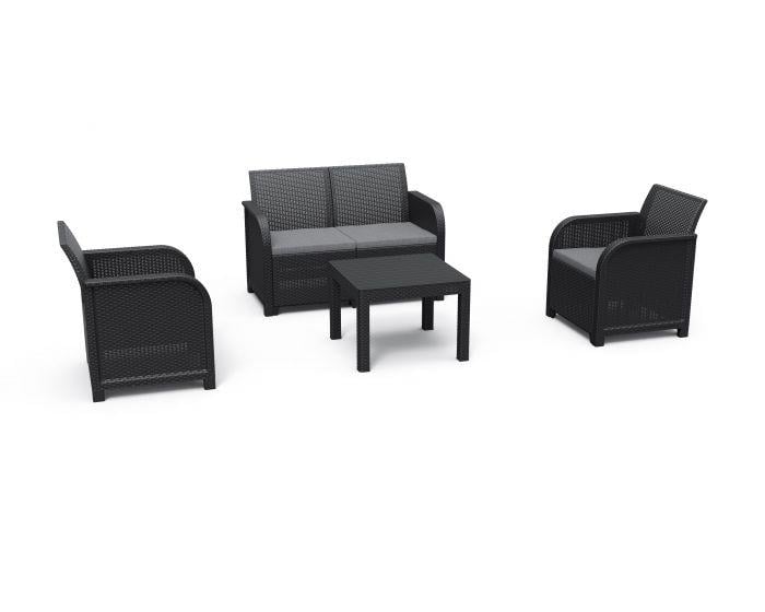 Набір садових меблів Keter Rosalie Графіт (249561)