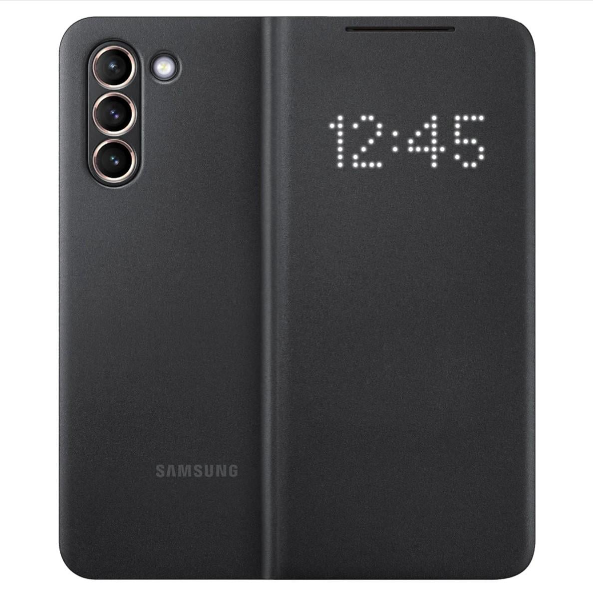 Смарт чехол книжка Samsung Galaxy S21 Plus SM-G9960 SM-G996 Smart LED View Cover Black Черный