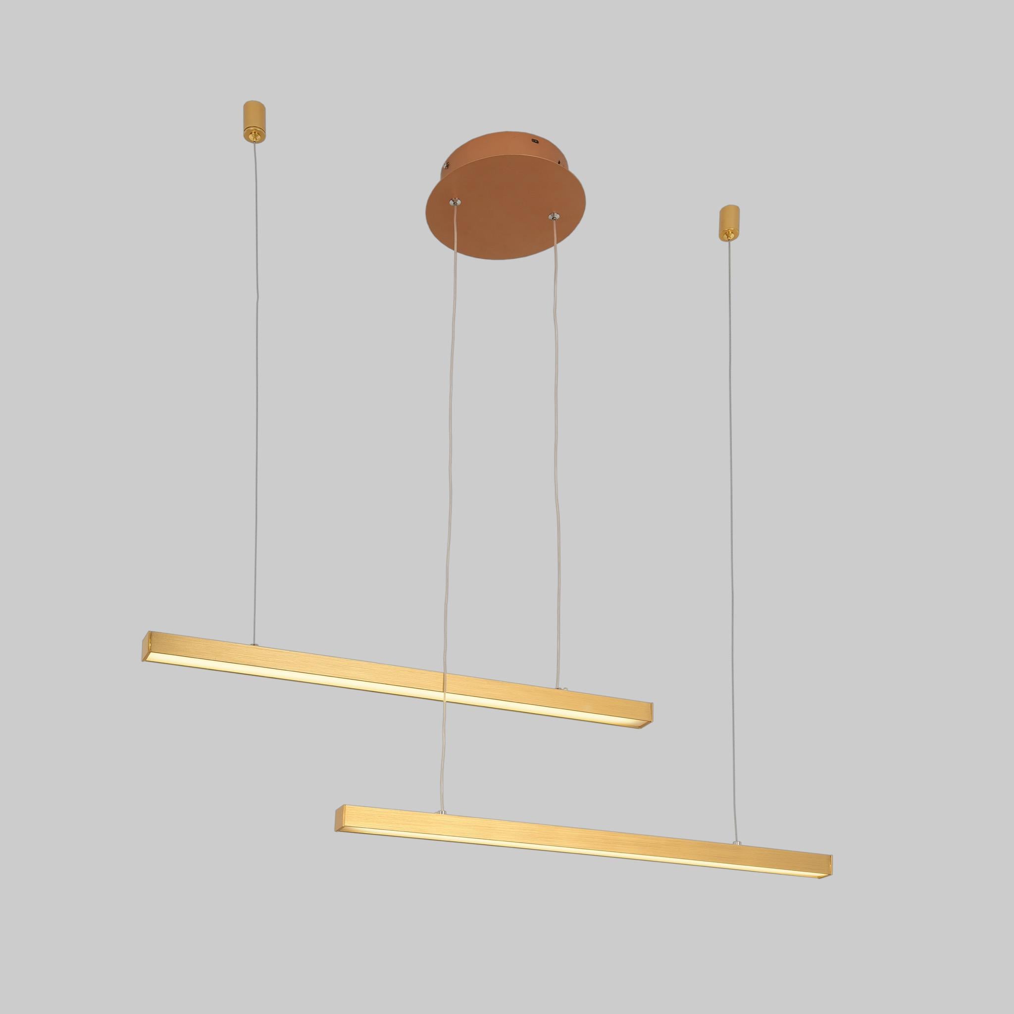 Люстра Levistella Line подвесная светодиодная 90 см Золотой